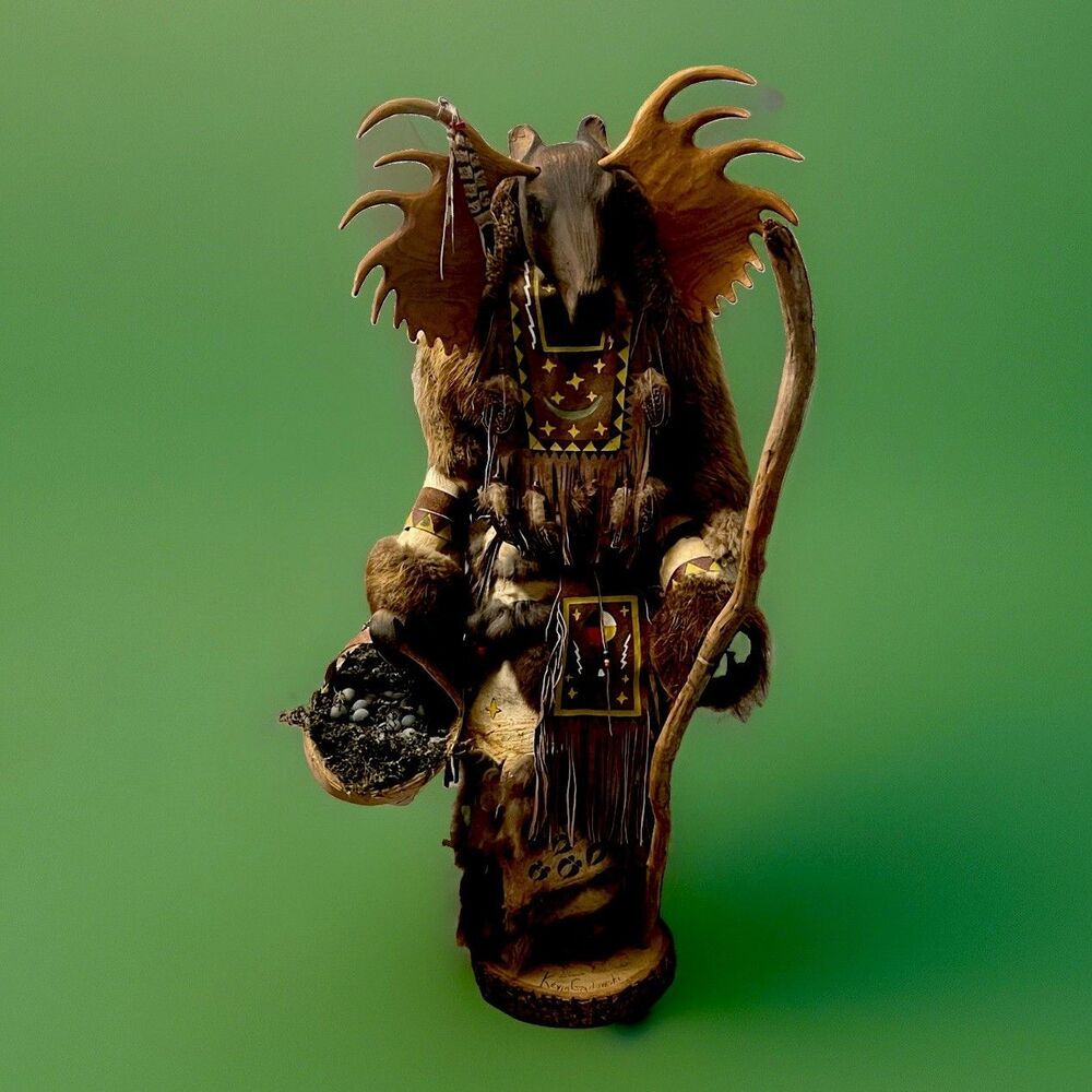 RARE!!! KEVIN GADOMSKI MANITOU SPIRIT SCULPTURE – HANDCRAFTED MIXED Xtra Large
